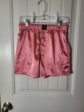 American Eagle Outfitters Rose Pink Satin like High-Waist Shorts